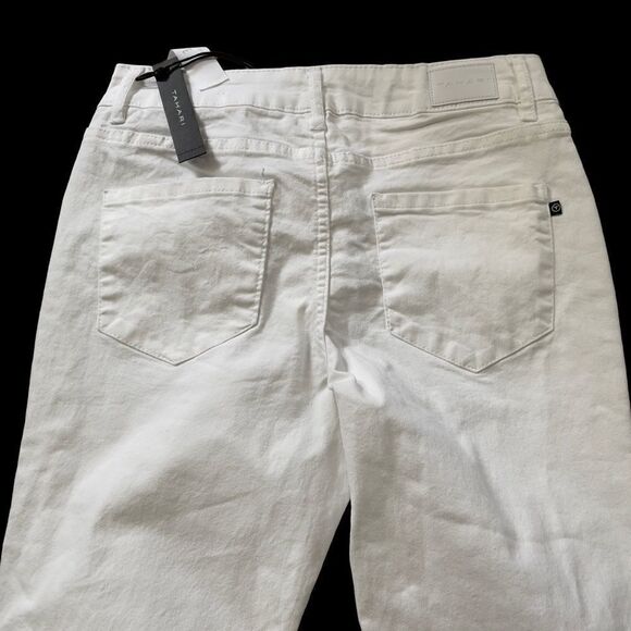 Tahari Jamie Mr Roll Cuff Skinny White Pants Sz 6/28 - Picture 14 of 16